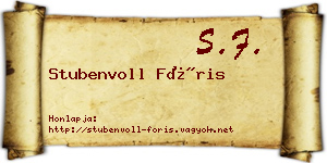 Stubenvoll Fóris névjegykártya